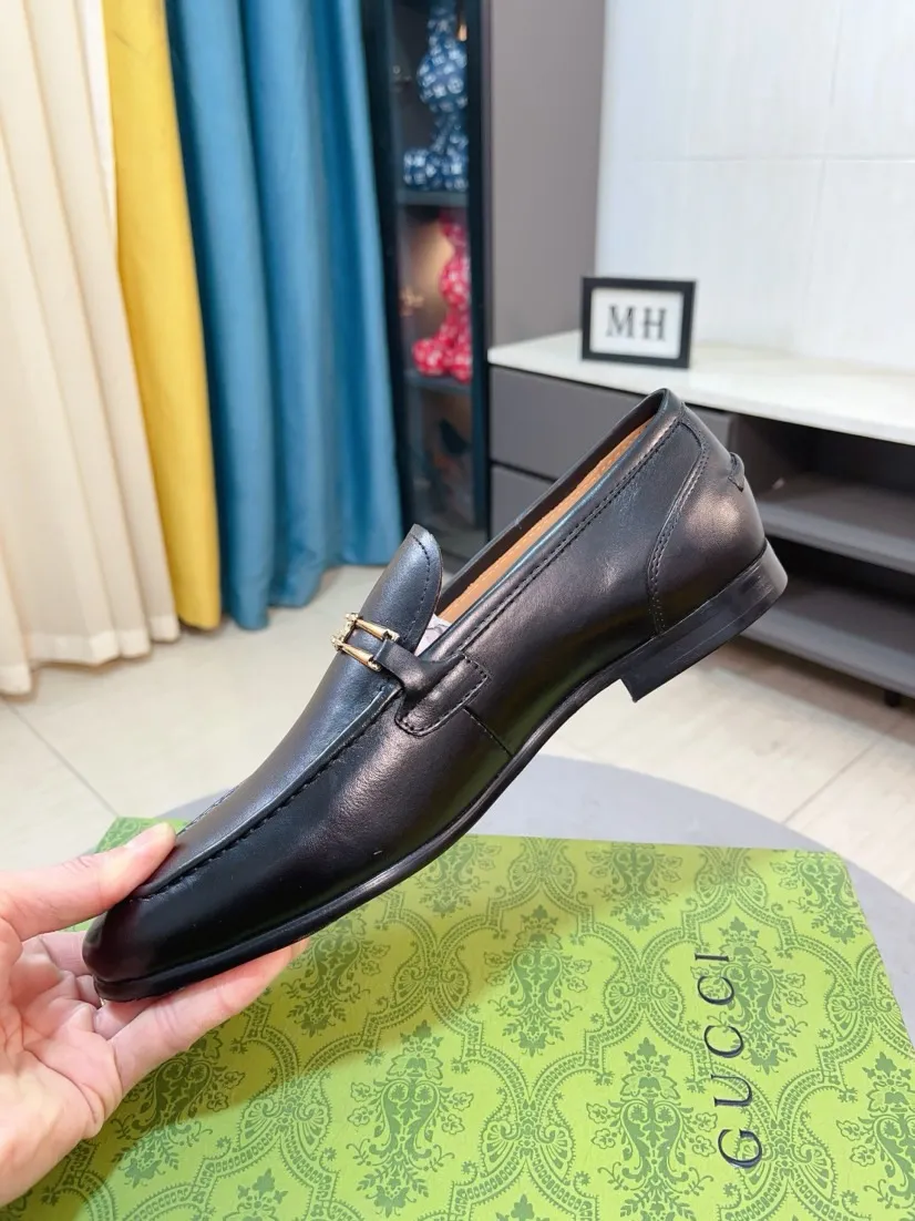 Men's shoes 💰500🌹🌹【GUCCI】The most popular classic Gucci leather shoes. Synchronized with the official website, the upper is made of Italian first-layer cowhide ➕cowhide lining, with unique brand and unique craftsmanship. Highlighting the hot style of the new year. Stop hesitating, stop wandering, get it now. Number: 38--44